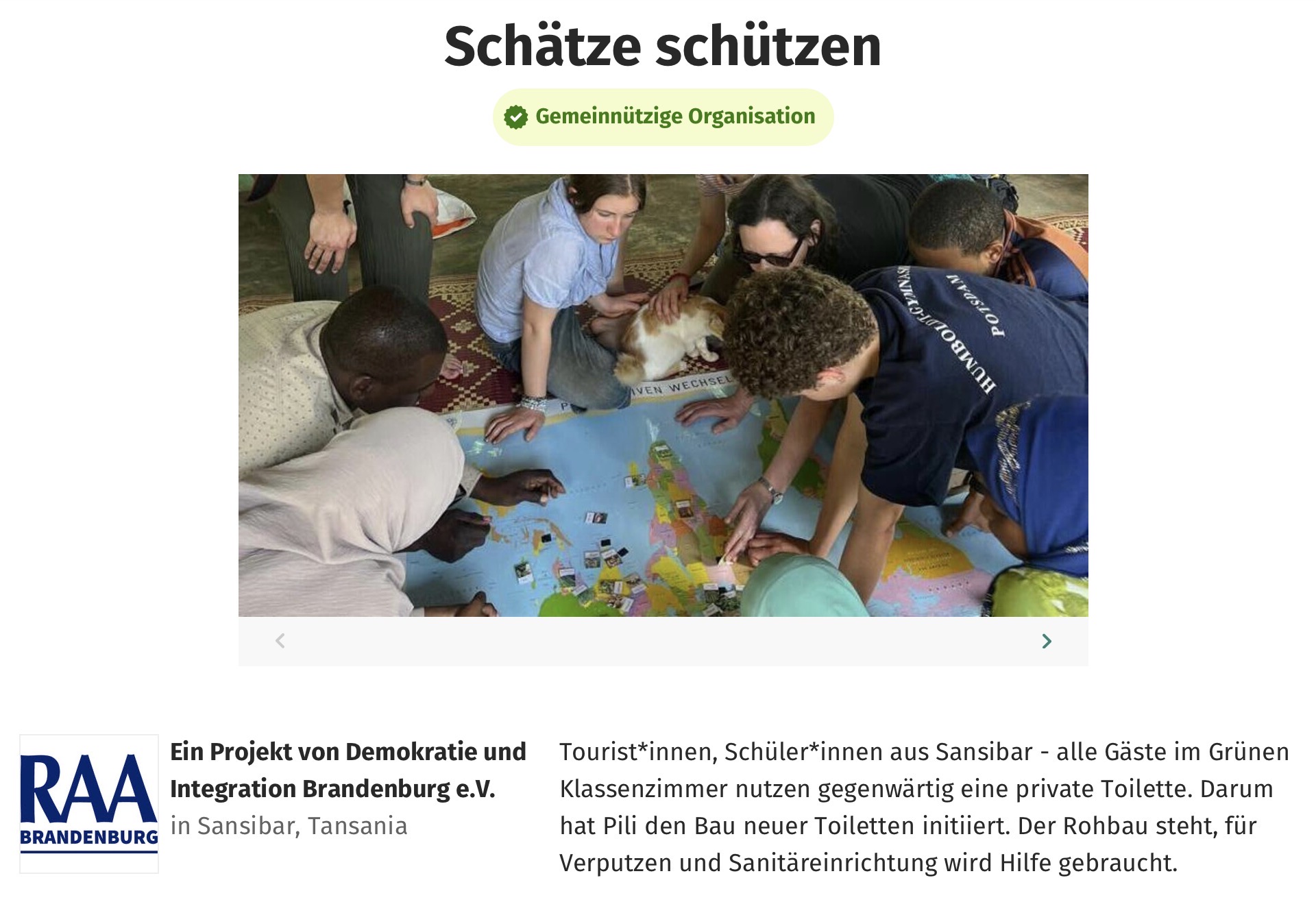 Bild vom Projekt Twende Pamoja Sansibar